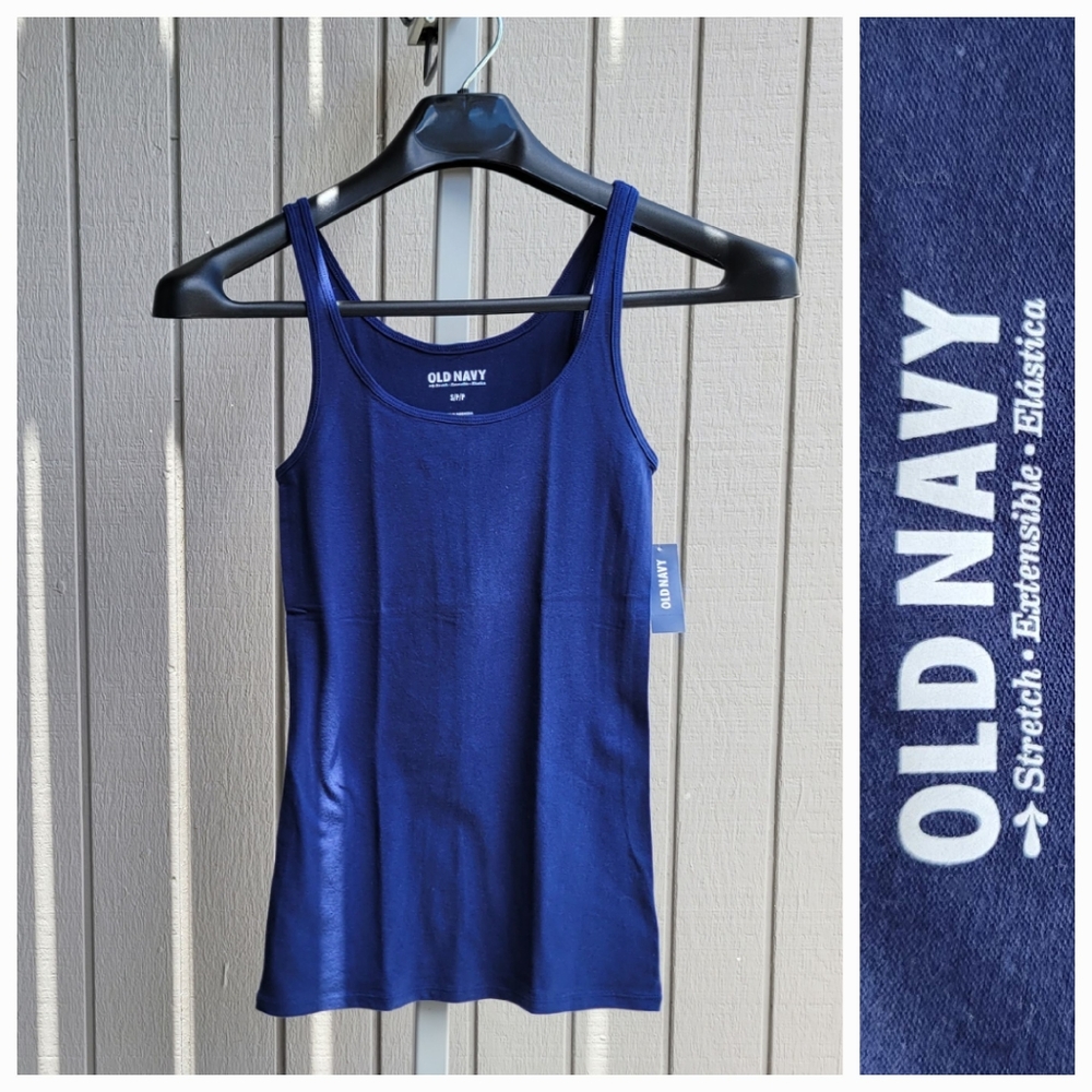 2011 Modal Cotton Stretch Tank Top Women's Small Dark Blue NEW | Old Navy